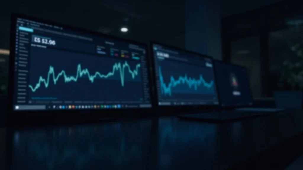 Newsroom desk with monitors displaying real-time U.S. equity tickers and on-chain data feed, subtle Chainlink branding