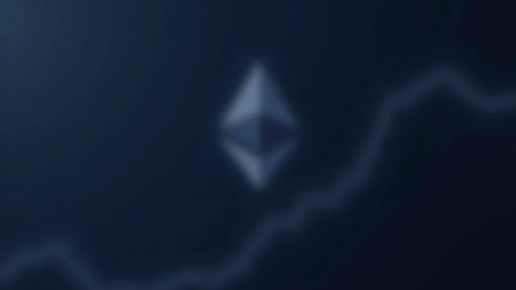 Editorial shot with Ethereum mainnet logo centered, fading Layer-2 logos Arbitrum, Base and Optimism, with an upward trend line.