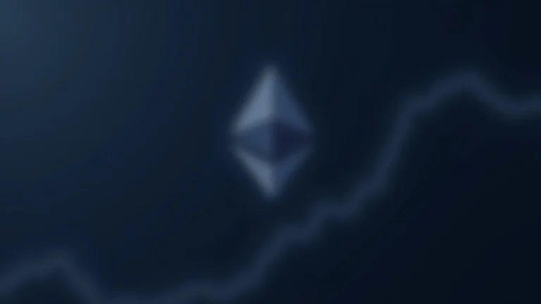 Editorial shot with Ethereum mainnet logo centered, fading Layer-2 logos Arbitrum, Base and Optimism, with an upward trend line.