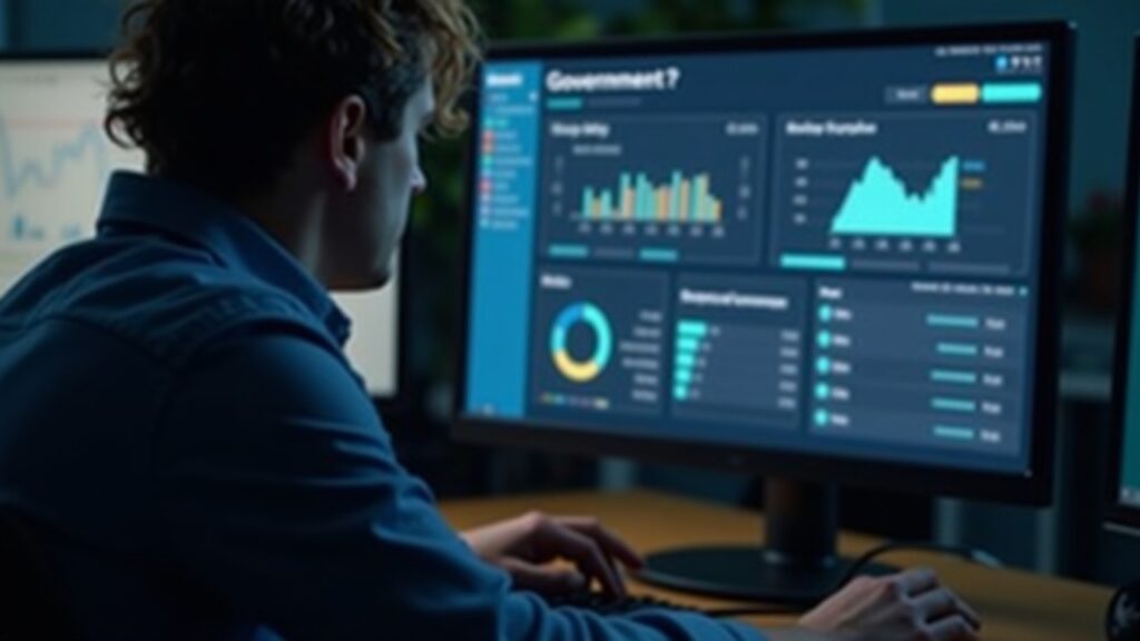 Close-up of a crypto analyst at a desk, viewing a monitor with the sPENDLE governance dashboard and Pendle branding.