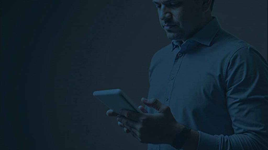 Analyst in newsroom reviewing tablet showing cross-border stablecoins, Meta icons, and a Stripe logo.