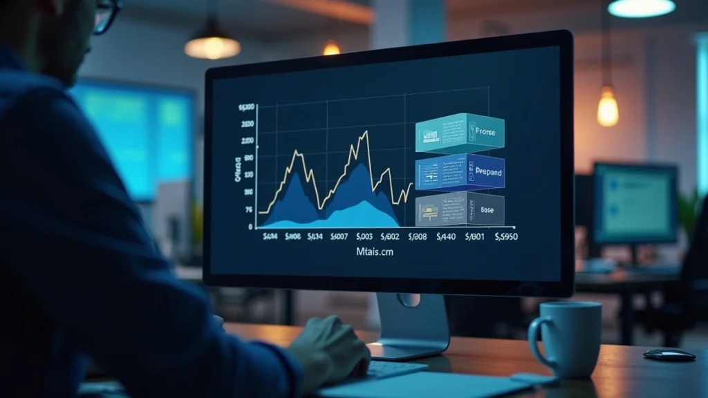 Desk with monitor showing steep OP price drop and a diagram of Base moving away from OP Stack, signaling market impact.