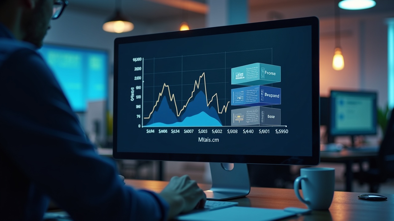 Desk with monitor showing steep OP price drop and a diagram of Base moving away from OP Stack, signaling market impact.