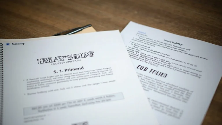 Two amended S-1 filings for Grayscale and VanEck on a desk with Nasdaq references and Coinbase custody docs during SEC review