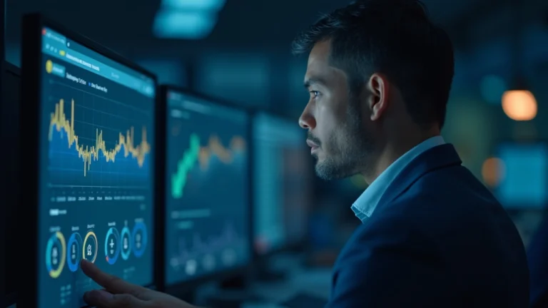 BitGo executive examining a custody dashboard showing quantum risk score and UTXO controls in a newsroom.
