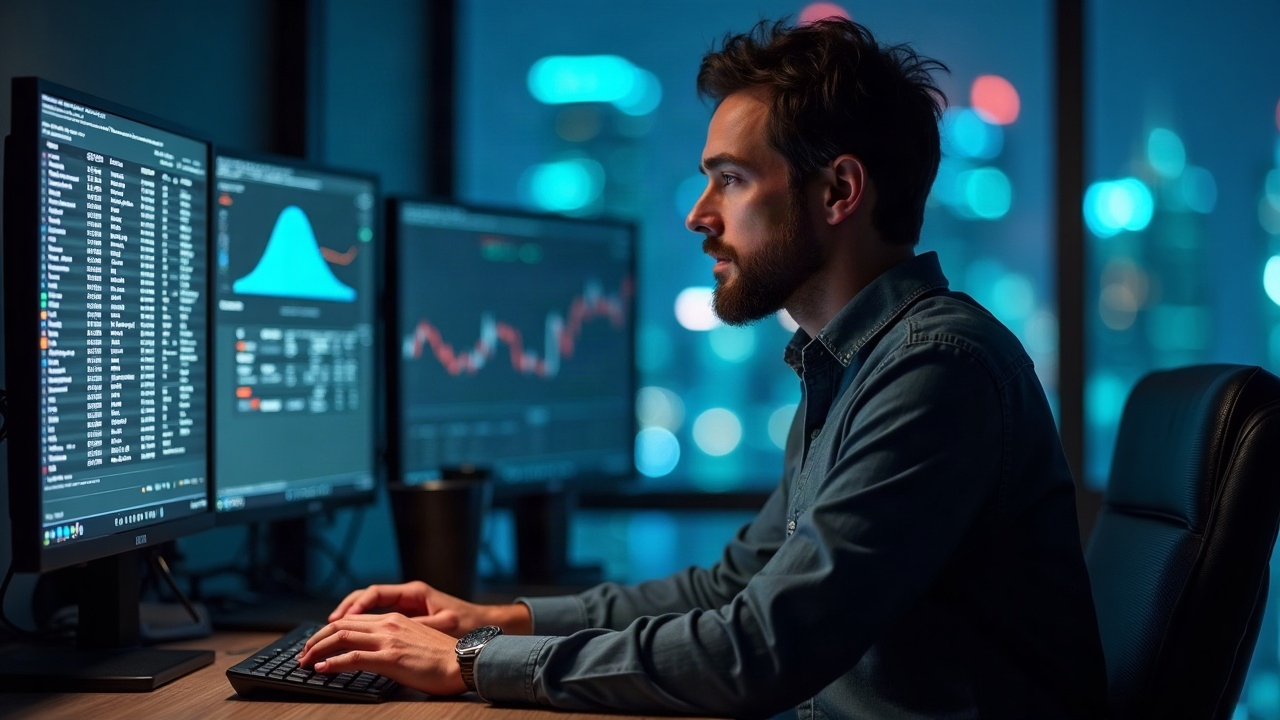 Analyst at desk; monitor shows Pudgy Penguins NFT grid with a 26-item whale sweep and 113 ETH.