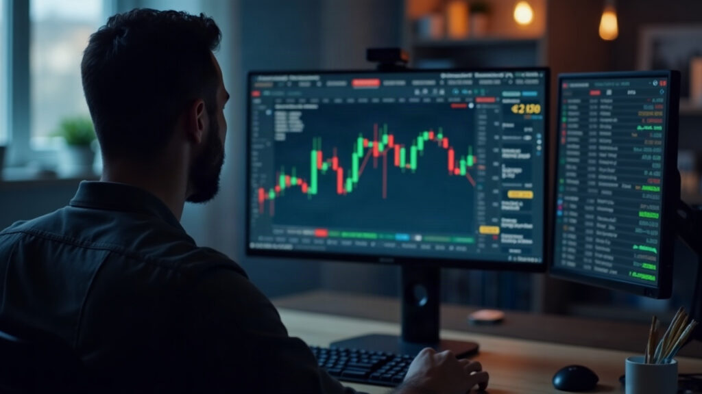 Analyst at a desk reviewing a dashboard of TAP DMT-NAT ordinals with Bitcoin icons, illustrating a market sweep.