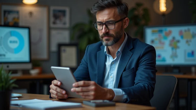 Editorial portrait of newsroom professional examining a device showing the Telegram NFT collection with burn and crafting UI.