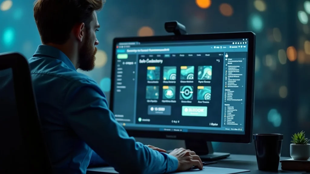 Security analyst at a desk monitors a digital vault UI, moving NFT thumbnails to a safe custody wallet with Magic Eden branding.